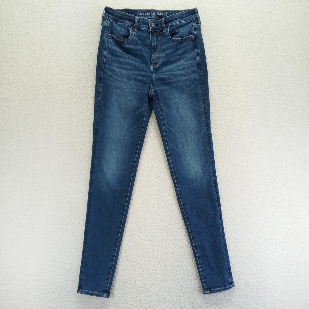 American Eagle High-Rise Jegging Dark Wash Next Level Stretch Denim Jeans Size 6